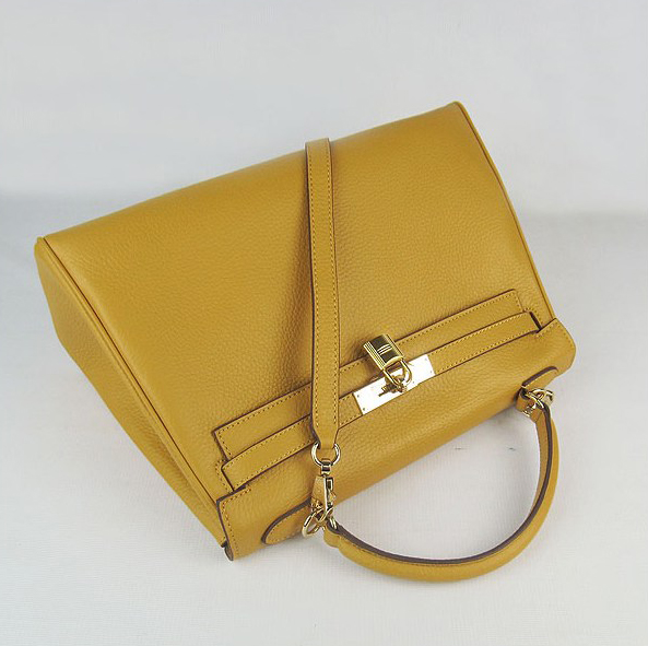 7A Replica Hermes Kelly 32cm Togo Leather Bag yellow 6108 - Click Image to Close